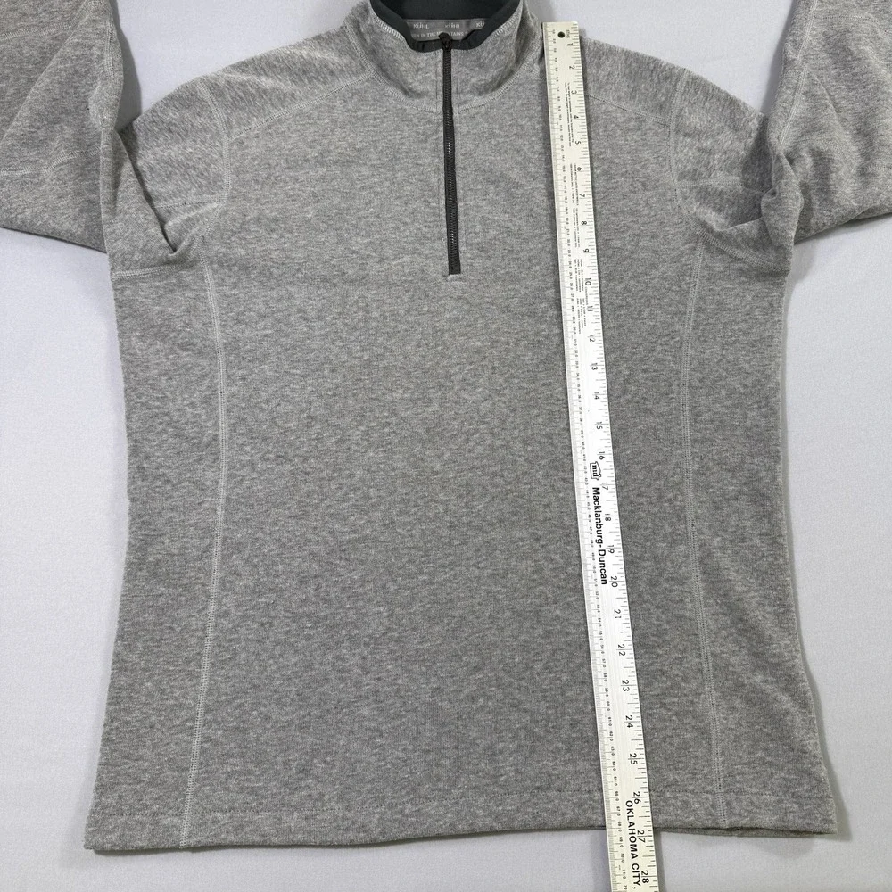 Kuhl Revel 1/4 Zip Sweater Mens Medium Gray Heathered Fleece Hiking Gorpcore EUC